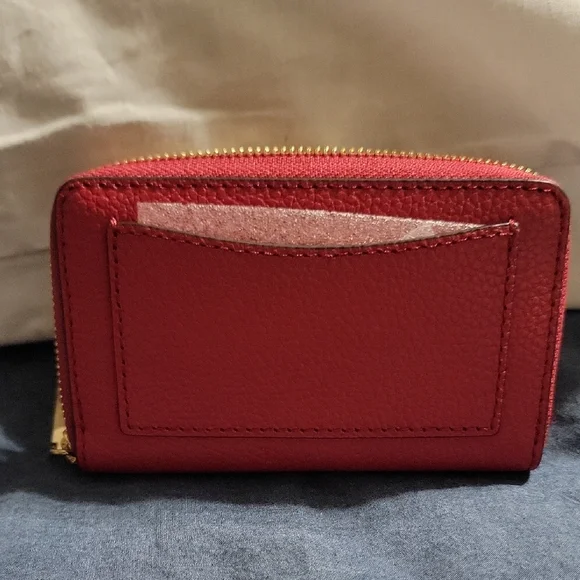 Michael Kors Cherry Red Zip Wallet - Picture 2 of 5